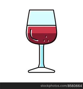 wine beverage drink color icon vector. wine beverage drink sign. isolated symbol illustration. wine beverage drink color icon vector illustration