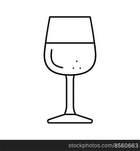 wine beverage drink line icon vector. wine beverage drink sign. isolated contour symbol black illustration. wine beverage drink line icon vector illustration