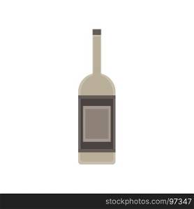 Wine bottle glass isolated alcohol background drink beverage winery vector design shape old