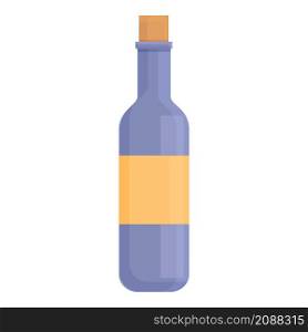 Wine bottle icon cartoon vector. Alcohol glass. Vine beverage. Wine bottle icon cartoon vector. Alcohol glass