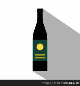 Wine bottle icon. Flat illustration of wine bottle vector icon for web. Wine bottle icon, flat style