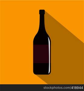 Wine bottle icon. Flat illustration of wine bottle vector icon for web. Wine bottle icon, flat style
