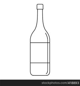 Wine bottle icon. Outline illustration of wine bottle vector icon for web. Wine bottle icon, outline style