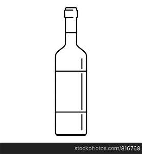 Wine bottle icon. Outline wine bottle vector icon for web design isolated on white background. Wine bottle icon, outline style