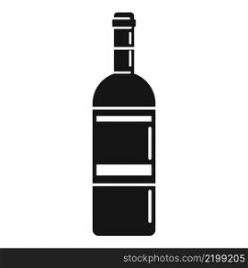 Wine bottle icon simple vector. Alcohol glass. Label vine. Wine bottle icon simple vector. Alcohol glass