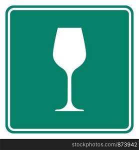 Wine glass and road sign