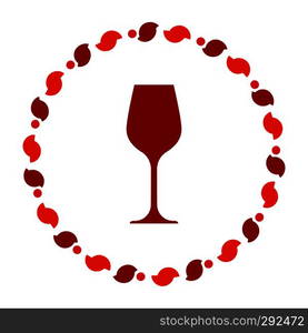 Wine glass and wreath