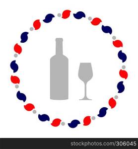 Wine glass and wreath