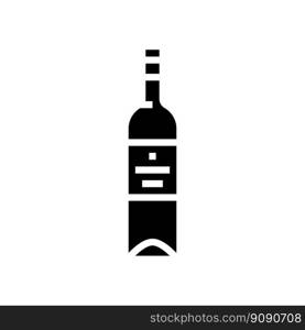 wine glass bottle glyph icon vector. wine glass bottle sign. isolated symbol illustration. wine glass bottle glyph icon vector illustration
