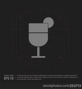 Wine glass icon - Black Creative Background - Free vector icon