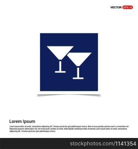 Wine glass icon - Blue photo Frame