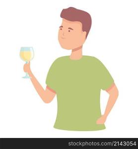 Wine glass icon cartoon vector. Sommelier alcohol. Drink party. Wine glass icon cartoon vector. Sommelier alcohol