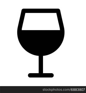 wine glass, icon on isolated background,