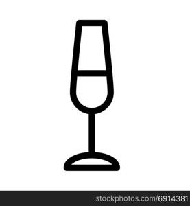 wine glass, icon on isolated background