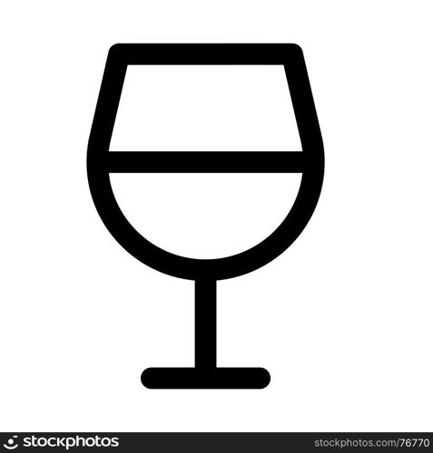 wine glass, icon on isolated background