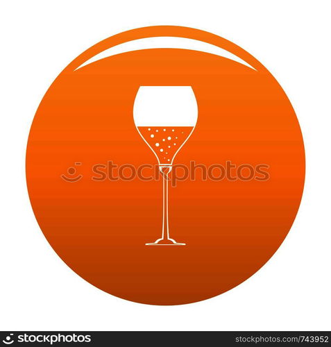 Wine glass icon. Simple illustration of wine glass vector icon for any design orange. Wine glass icon vector orange