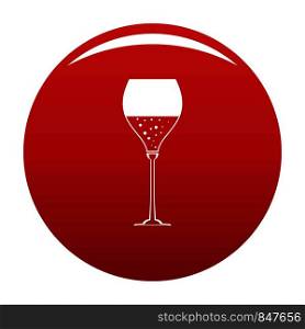 Wine glass icon. Simple illustration of wine glass vector icon for any design red. Wine glass icon vector red
