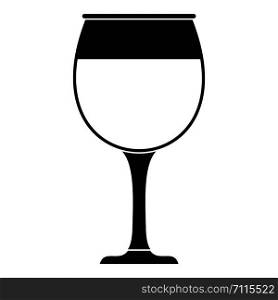 Wine glass icon. Simple illustration of wine glass vector icon for web design isolated on white background. Wine glass icon, simple style