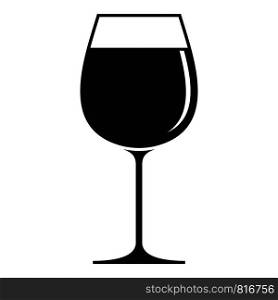 Wine glass icon. Simple illustration of wine glass vector icon for web design isolated on white background. Wine glass icon, simple style