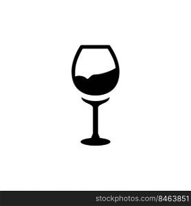 wine glass icon vector