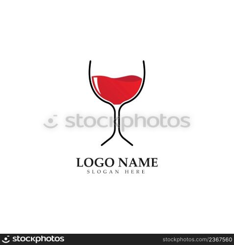 wine glass icon vector illustration template