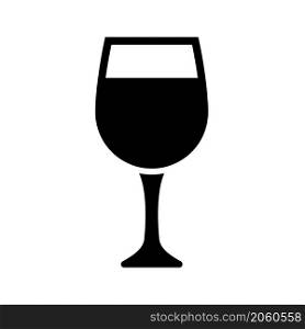 wine glass icon vector solid style