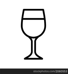 wine glass line icon