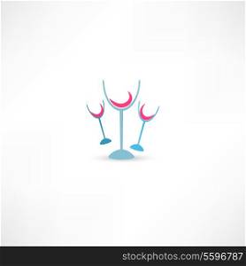 Wine glasses icon