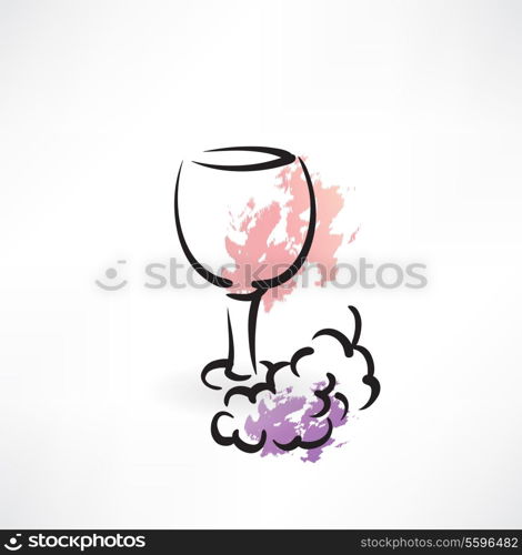 wine grunge icon