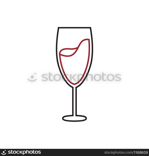 Wine icon design template vector isolated illustration
