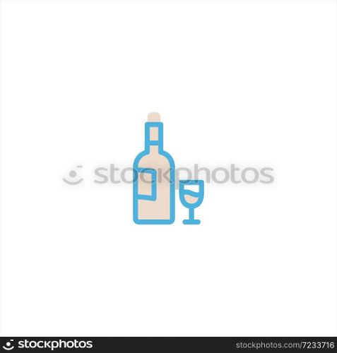 wine icon flat vector logo design trendy illustration signage symbol graphic simple
