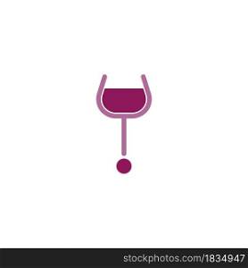 Wine icon logo design vector template