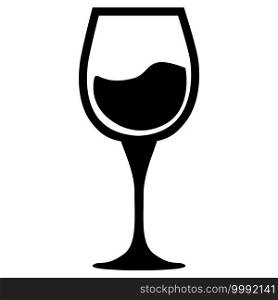 wine icon on white background. wine glass sign. flat style.