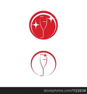 Wine icon Vector Illustration design Logo template