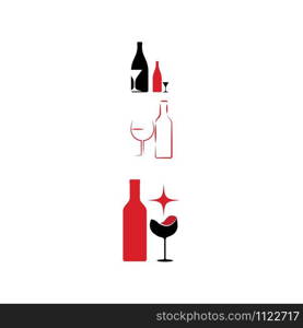 Wine icon Vector Illustration design Logo template