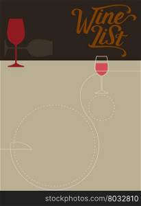 Wine List Menu Card Design Template