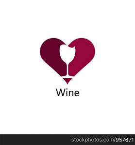 Wine logo design template. Vector illustration of icon