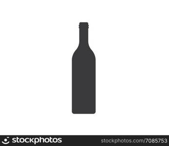 wine logo icon vector illustration design template