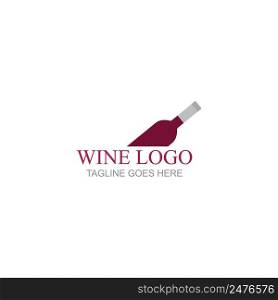 wine logo vector illustration design template