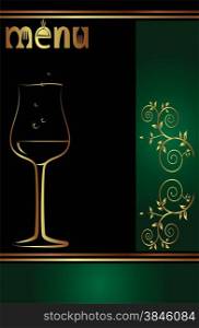 Wine Menu Card Design Template Vector Art