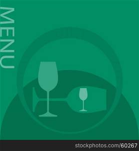 Wine Menu Card Design Template Vector Illustration