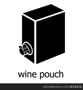Wine pouch icon. Simple illustration of wine pouch vector icon for web. Wine pouch icon, simple black style