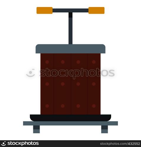 Wine press icon flat isolated on white background vector illustration. Wine press icon isolated