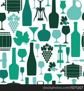 Wine seamless design pattern. Vector stock illustration. Vector stock illustration