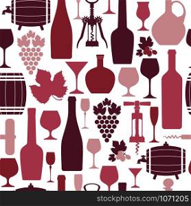Wine seamless design pattern. Vector stock illustration. Wine seamless design pattern. stock illustration on white