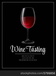 Wine tasting flyer template. Vector illustration. Wine tasting flyer template. Vector illustration EPS 10
