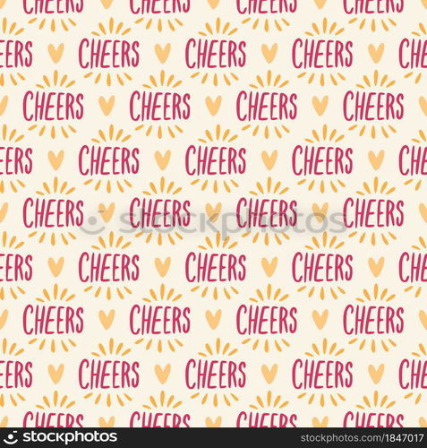 Wineglasses pattern with cheers text for celebration menu design. Wineglasses pattern with cheers text for celebration menu design,