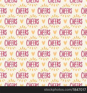 Wineglasses pattern with cheers text for celebration menu design. Wineglasses pattern with cheers text for celebration menu design,