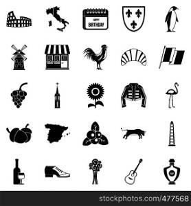 Winery icons set. Simple set of 25 winery vector icons for web isolated on white background. Winery icons set, simple style