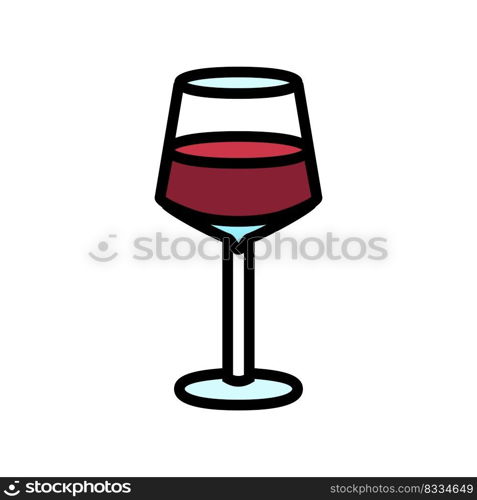 winery wine glass color icon vector. winery wine glass sign. isolated symbol illustration. winery wine glass color icon vector illustration